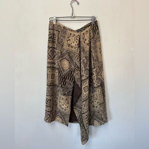 Josephine Chaus Petite Bohemian Silk Asymmetrical Skirt 8P